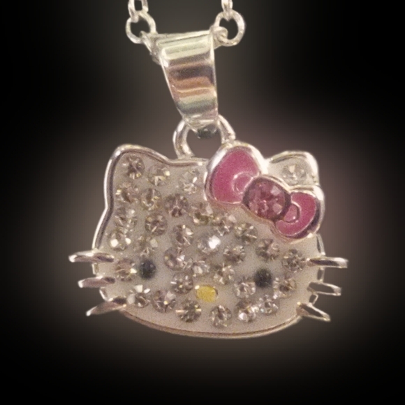 Hello Kitty Fine Silver Plated Charm and Chain - Picture 5 of 5